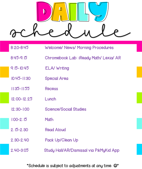 schedule